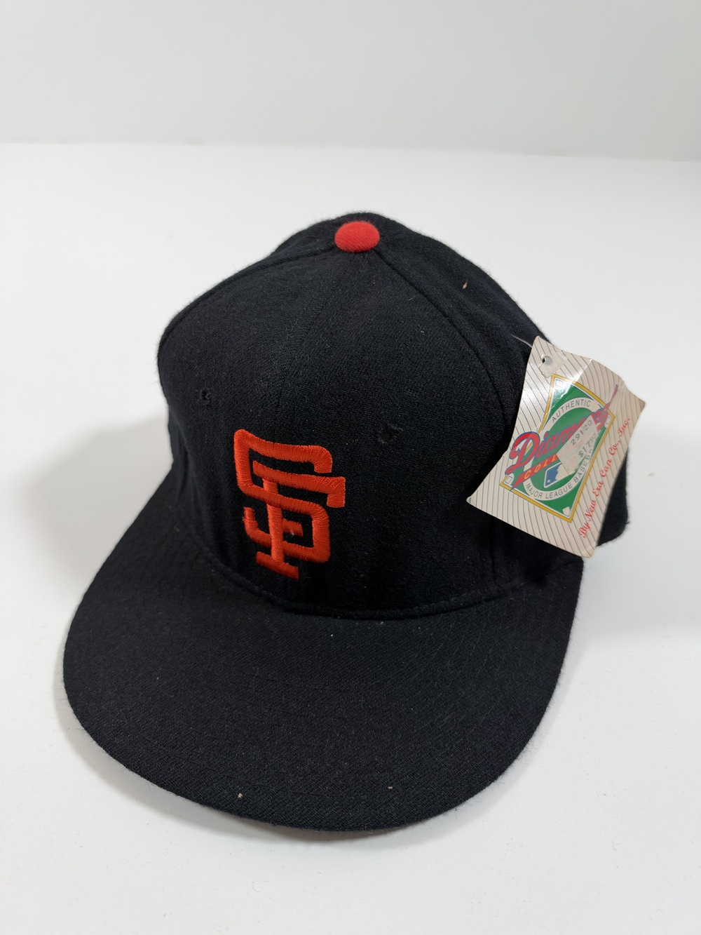 VTG San Francisco Giants Hat Cap Fitted Mens 6 7/8 Black MLB Baseball New Era